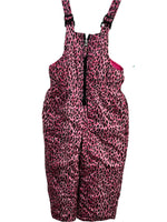 SNOW BIB Pink Platinum Pink Animal Print Girls 4T