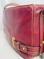 Vintage Etienne Aigner Purse Leather Red Burgundy 77810