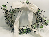 Artificial Birch Branch Wreath w/ Berries 16"