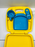 Vintage Toy Little Tikes Yellow Camping Kit: Canteen, Lunch Box