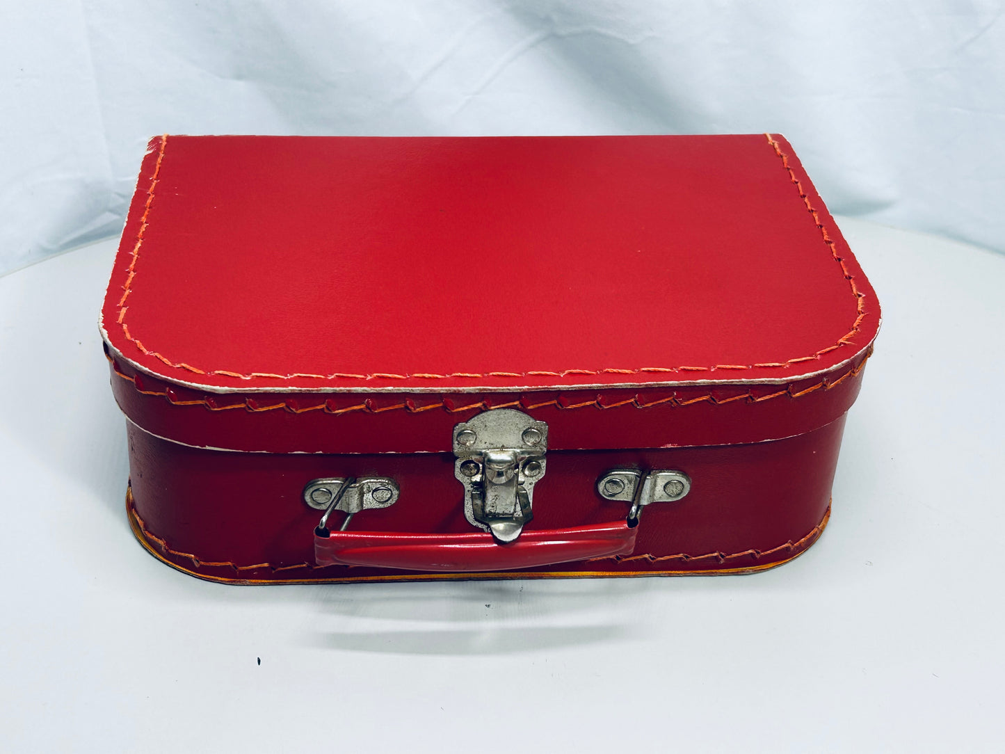 Vintage Petit Jour 2 Pc Red Doll Luggage Set Lunchbox Cardboard