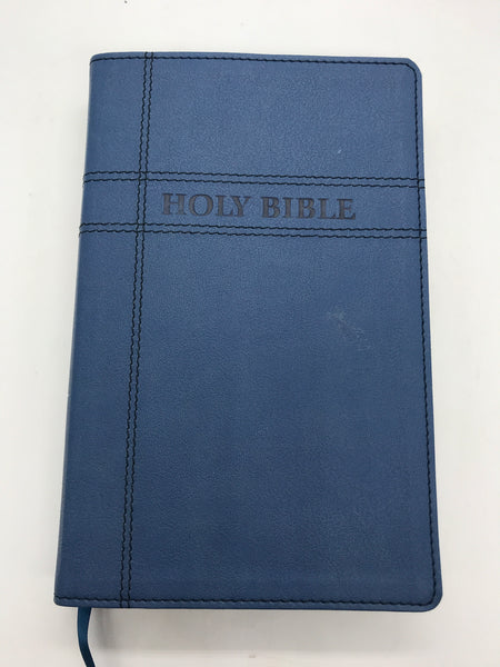 Bible Blue Leathersoft Cover NIV MISSING Dedication Page