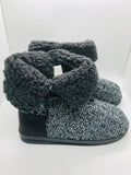 Essentials by Muk Luk Blue Gray Knit Ankle Boot Ladies 8