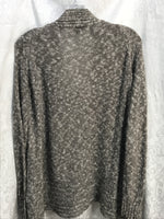 AB Studio Gray w/ Gold Shimmer Cardigan Sweater Ladies XL