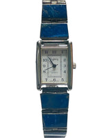 Sterling Silver 950 VINTAGE Watch Band with Lapis Lazuli