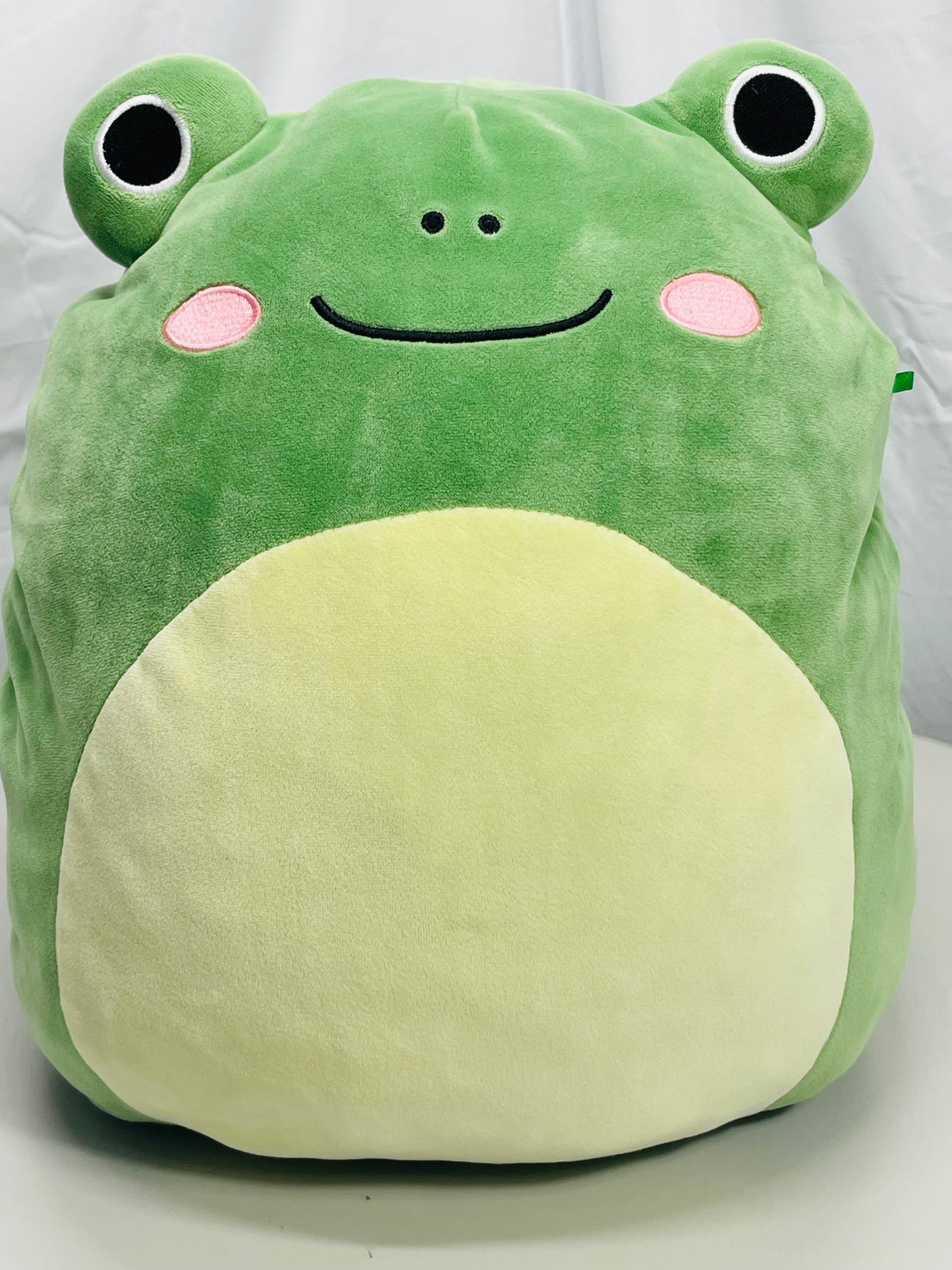 Squishmallows 14" Gloria Smiling Green Frog LT WEAR / STAINING Freshly Laundered