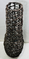 Floor Standing Open Weave Vase Shows Wear 24" tall (LOCAL PICK UP)