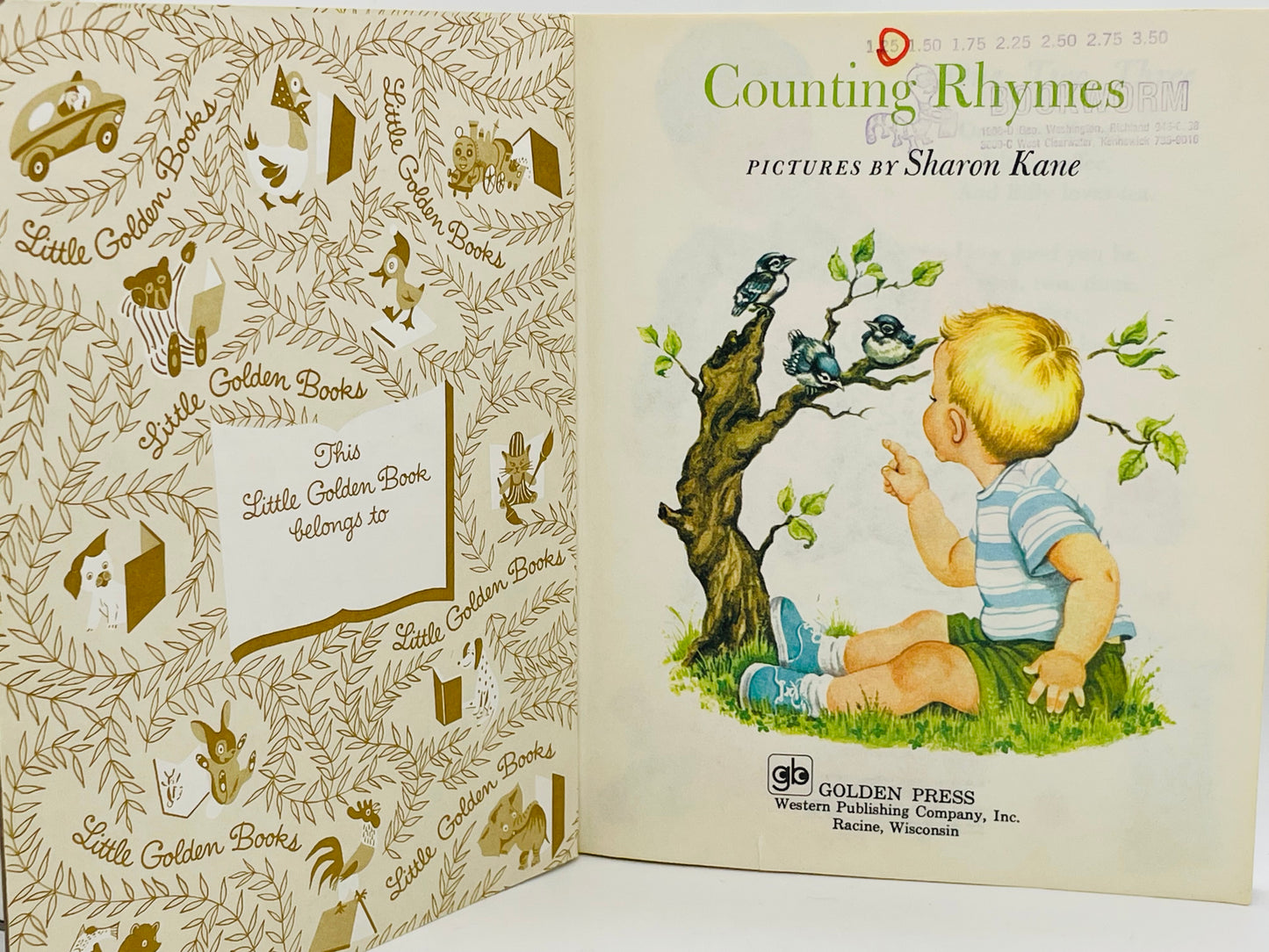 Vintage Book Twelfth Printing 1979 Little Golden Book Counting Rhymes