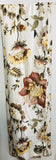 Cream Floral Pattern Curtain Panel Set 2 pcs