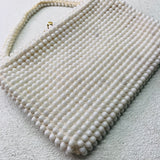 Vintage White Beaded Purse Made Exclusively for Simon 10" x 7"