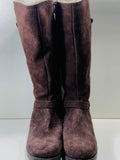 UGG AUSTRALIA 1917 Jullian Knee High Boot Dark Brown Suede Ladies 8 LT WEAR