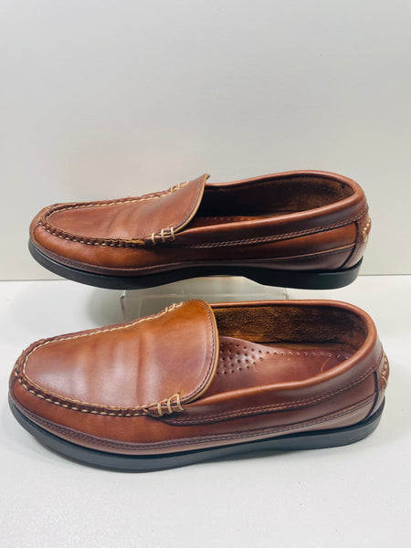 LL Bean Brown Leather Loafer Shoes Mens 7D