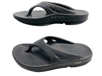 Oofos Flip Flop BLACK Soft Sandals M 6 - W 8 EU 39 Lt Wear