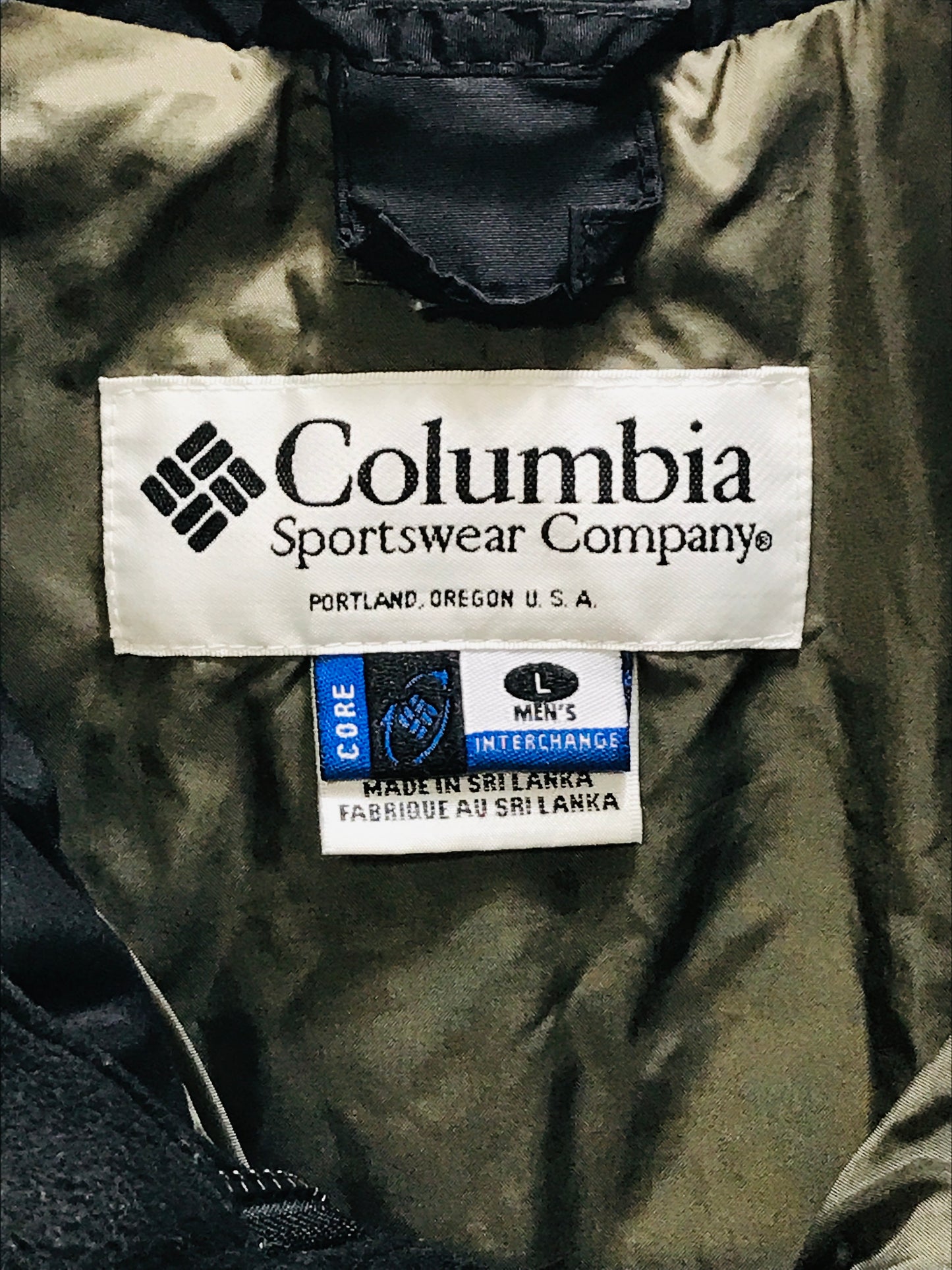 Columbia Core Interchange Fire Ridge Jacket Dark Green/Black Mens L