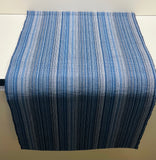 Sonoma Life & Style Table Runner Blue White Stripes