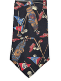 Vintage Mens Neck Tie Jack Nicklaus Black Golf Theme