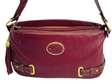 Vintage Etienne Aigner Purse Leather Red Burgundy 77810