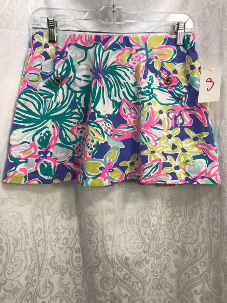 Lilly Pulitzer Colorful Floral Skort Ladies S