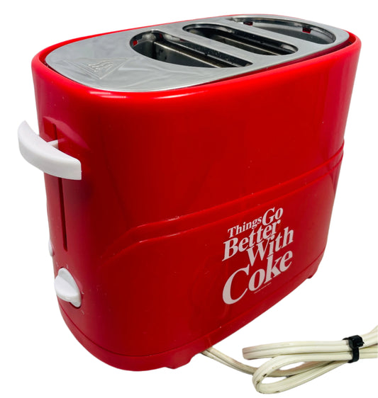 FULLY TESTED Nostalgia Coca Cola Hot Dog Toaster Red