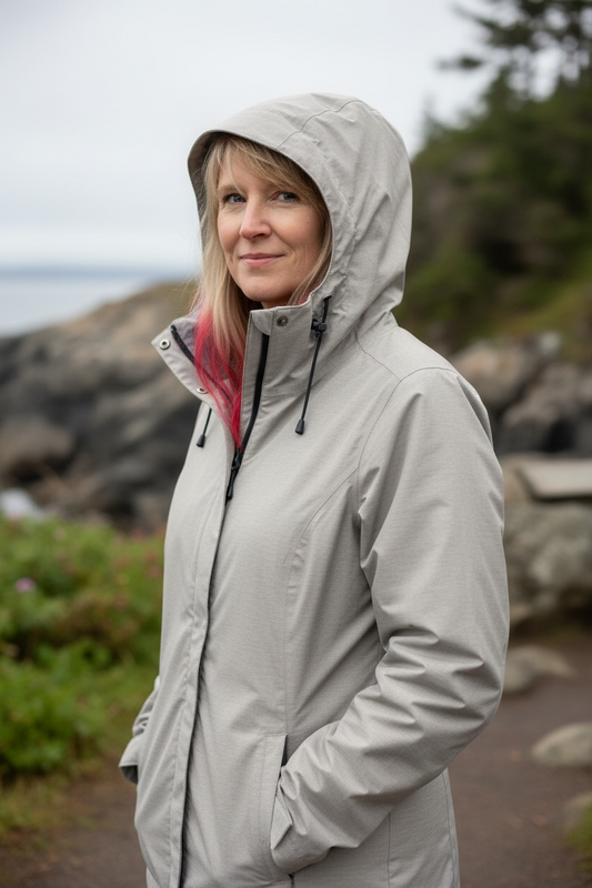 32 Degrees Cool Windbreaker Jacket Full Zip Gray Ladies Sm