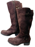 UGG AUSTRALIA 1917 Jullian Knee High Boot Dark Brown Suede Ladies 8 LT WEAR