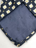 Vintage Mens Neck Tie Brooks Brothers Black with White Flowers 100% Silk