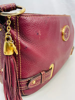 Vintage Etienne Aigner Purse Leather Red Burgundy 77810