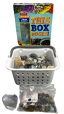 Rock Collection Rough Crystals Gemstones 6 lbs of fun! + Fact Book & Samples LOT