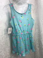 Old Navy Pineapple & Flamingo Night Romper Girls L 10-12