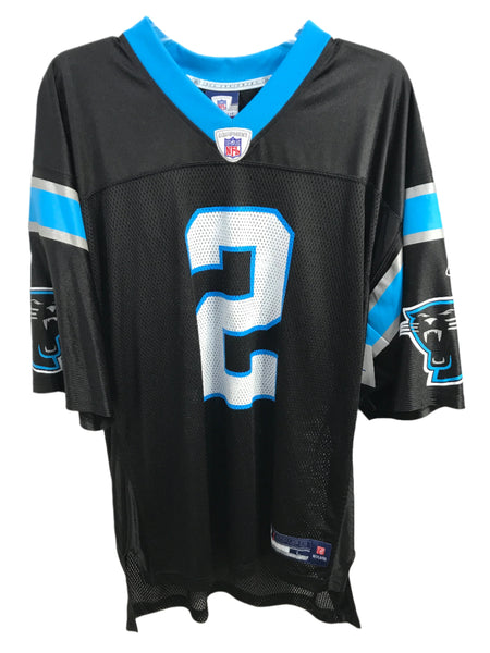 Reebok Authentic NFL Carolina Panthers Jimmy Clausen #2 Black Jersey Adult L