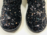 EUC UGG Classic Short Black Sequin Boot Ladies 8