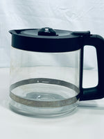 Glass Coffee Replacement Pot 14 cup Black Handle 8" up to top ball