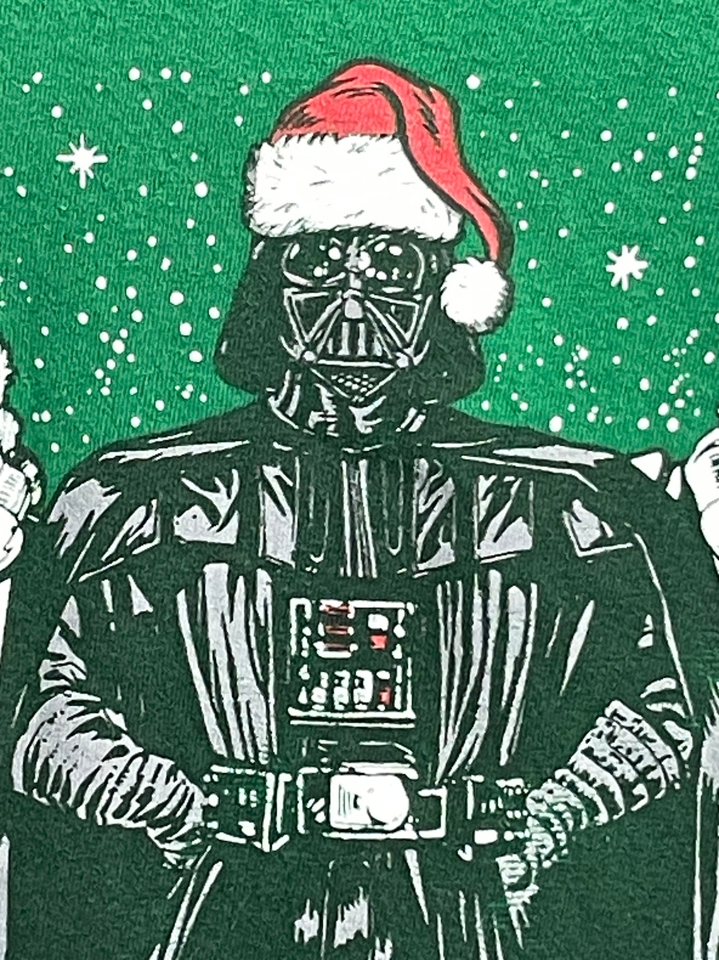 Star Wars Christmas Graphic Tee Shirt Darth Vader GREEN Adult 2X
