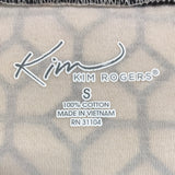 Kim Rogers Black and Creme Printed Shirt Ladies S