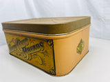 VINTAGE Tin Box FANCY CAKES and BREADS Large Tin Brown Typical Age Rusting