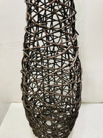 Floor Standing Open Weave Vase Shows Wear 24" tall (LOCAL PICK UP)