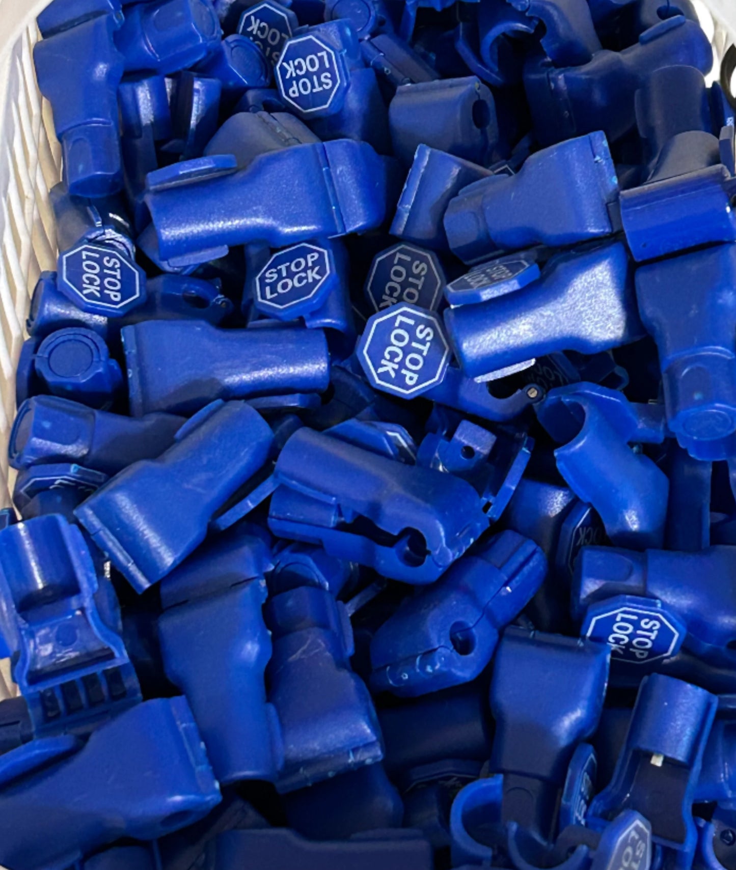 184 Peg Hook Blue Stop Lock Set + 1 Magnetic Detacher