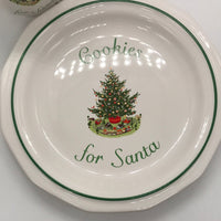 Pfaltzgraff Christmas Heritage Tree Milk & Cookies for Santa Set (Resembles Spode)