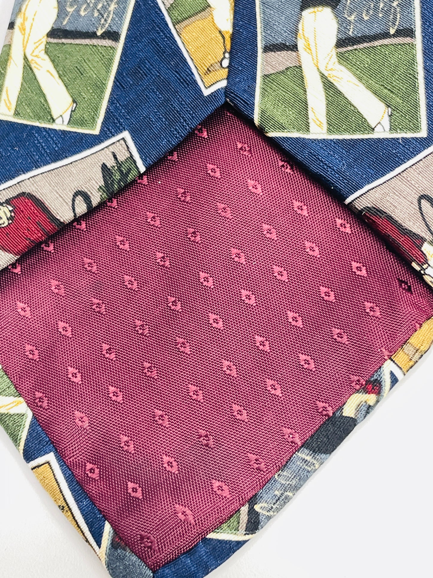 Vintage Tie Jacobs Roberts LTD Golf Themed Mens Neck Tie All Silk