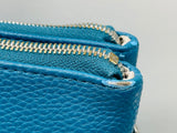 * LT WEAR on TOP EDGE * THIRTY-ONE Street Style Purse Clutch Teal Pebble w/ Detachable Strap