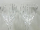 2 Pc Crystal Stem Wine Glasses