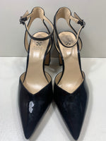 Vince Camuto Block Heel Pointed Toe Dress Shoe Patent Leather ladies 9M