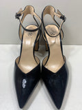 Vince Camuto Block Heel Pointed Toe Dress Shoe Patent Leather ladies 9M