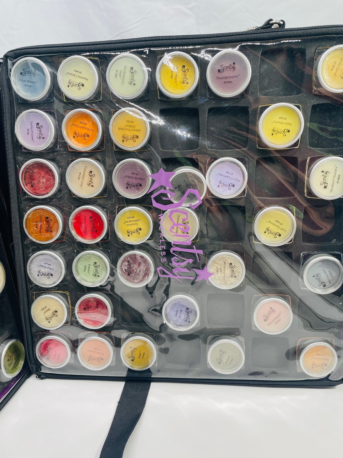 Scentsy Consultants Sample Carrier with 54 Unused Samples VARIETY