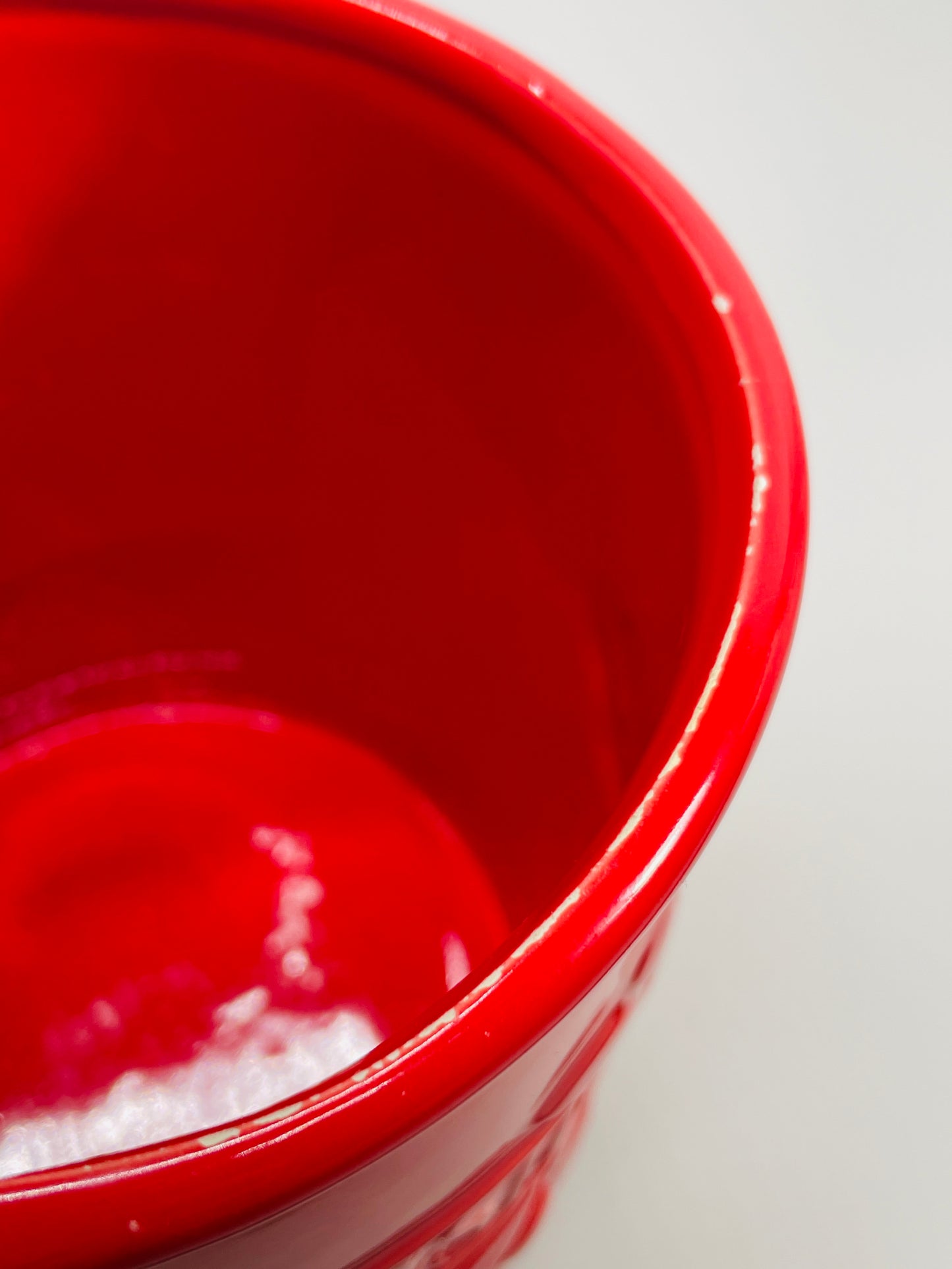 Boston Warehouse Kitchen Utensil Holder RED Ceramic