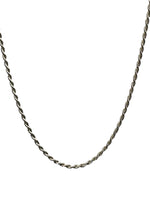 Sterling Silver 925 NECKLACE Long 30" Braided Chain