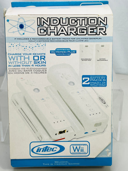 NEW! Nintendo Wii Induction Charger with 2 Rechargeable Battery Packs