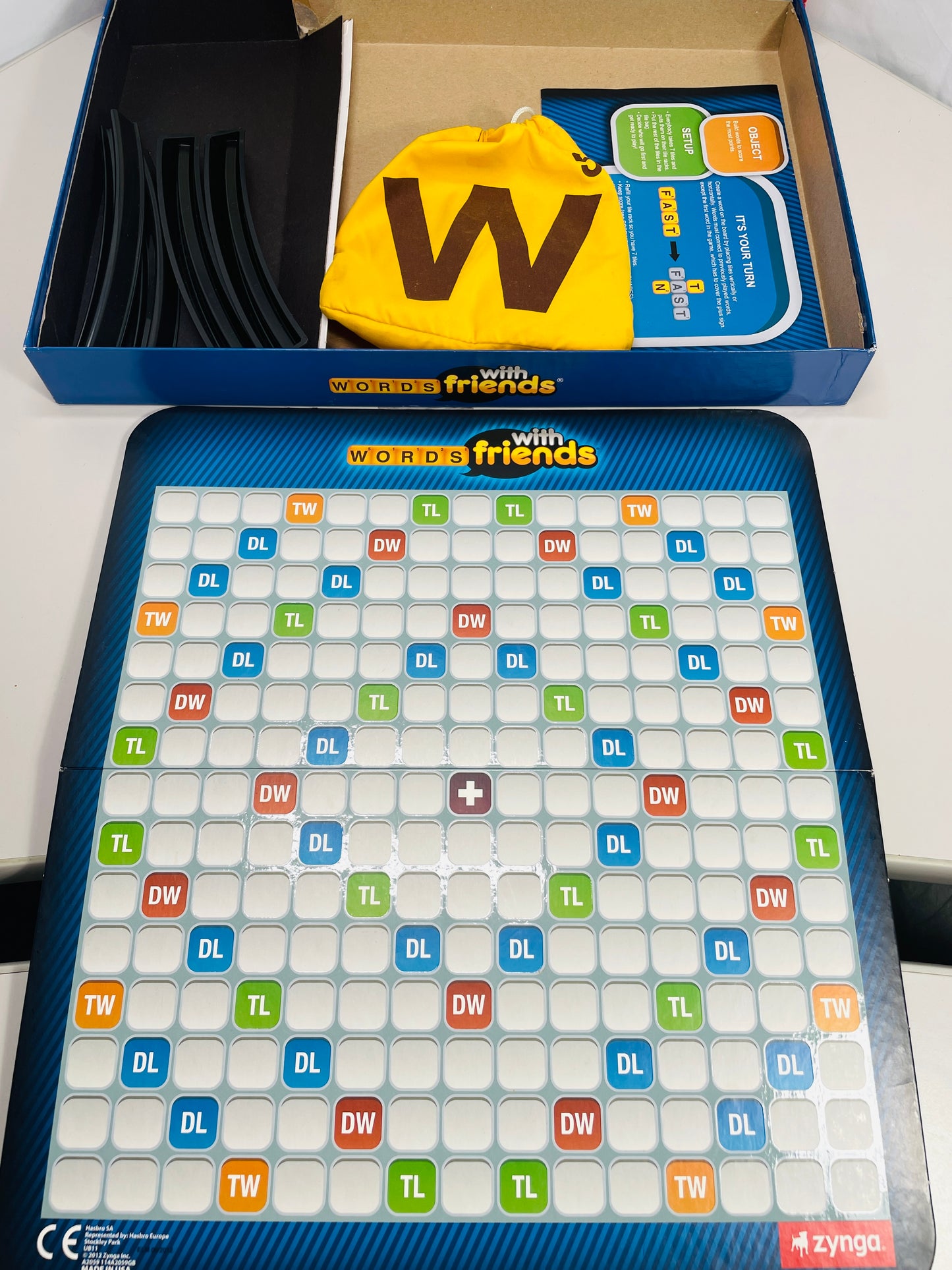 2012 Words with Friends Scrabble Board Game COMPLETE