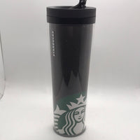 Starbucks 2011 Tall 20 fl oz Double Wall Insulated Tumbler Black with Green Logo