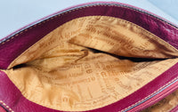 Vintage Etienne Aigner Purse Leather Red Burgundy 77810